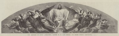 De Verspreiding van Gaven, Altaarstuk, voor Christ Church, Marylebone door William Cave Thomas